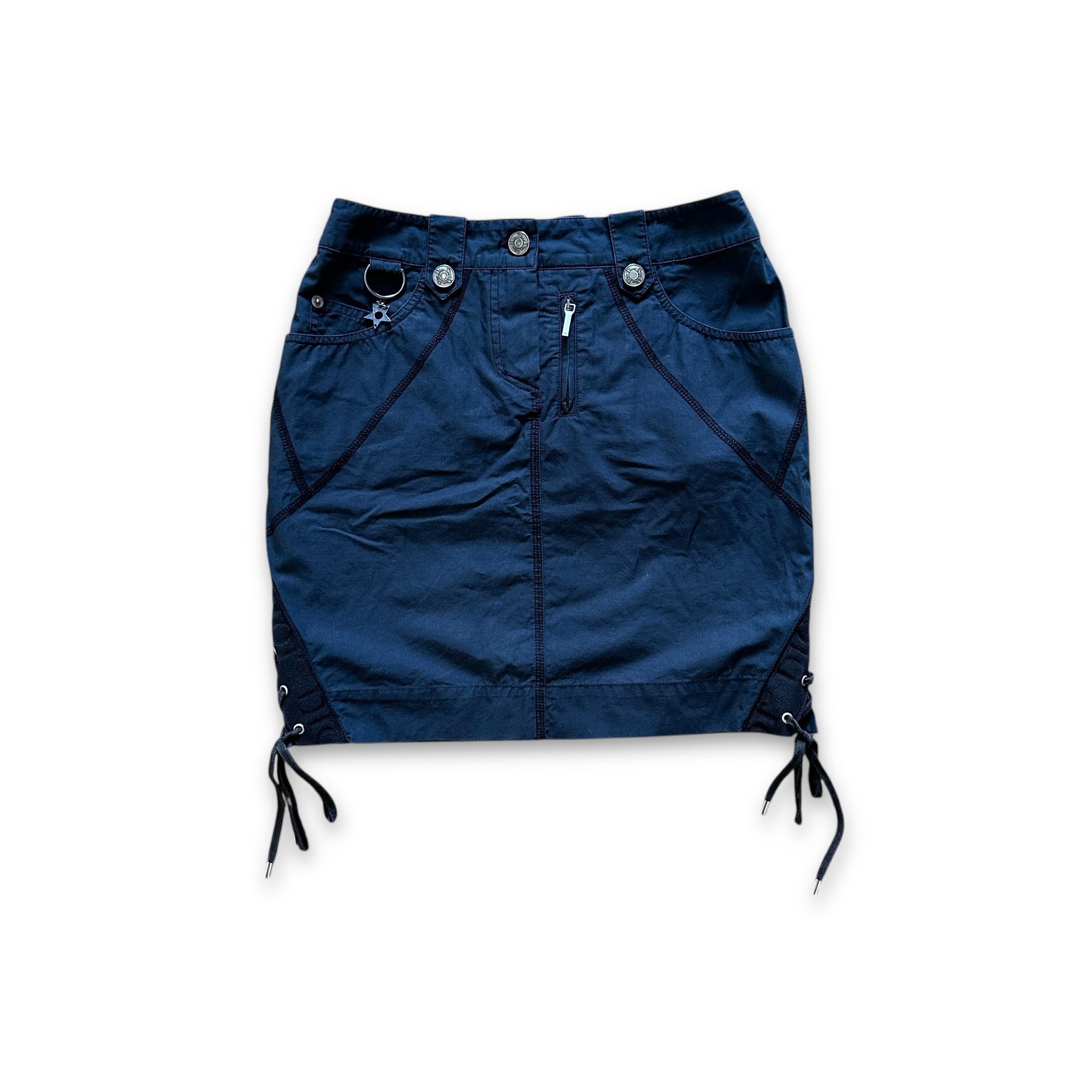 Christian Dior by John Galliano SS04 Blue Laced Mini Skirt