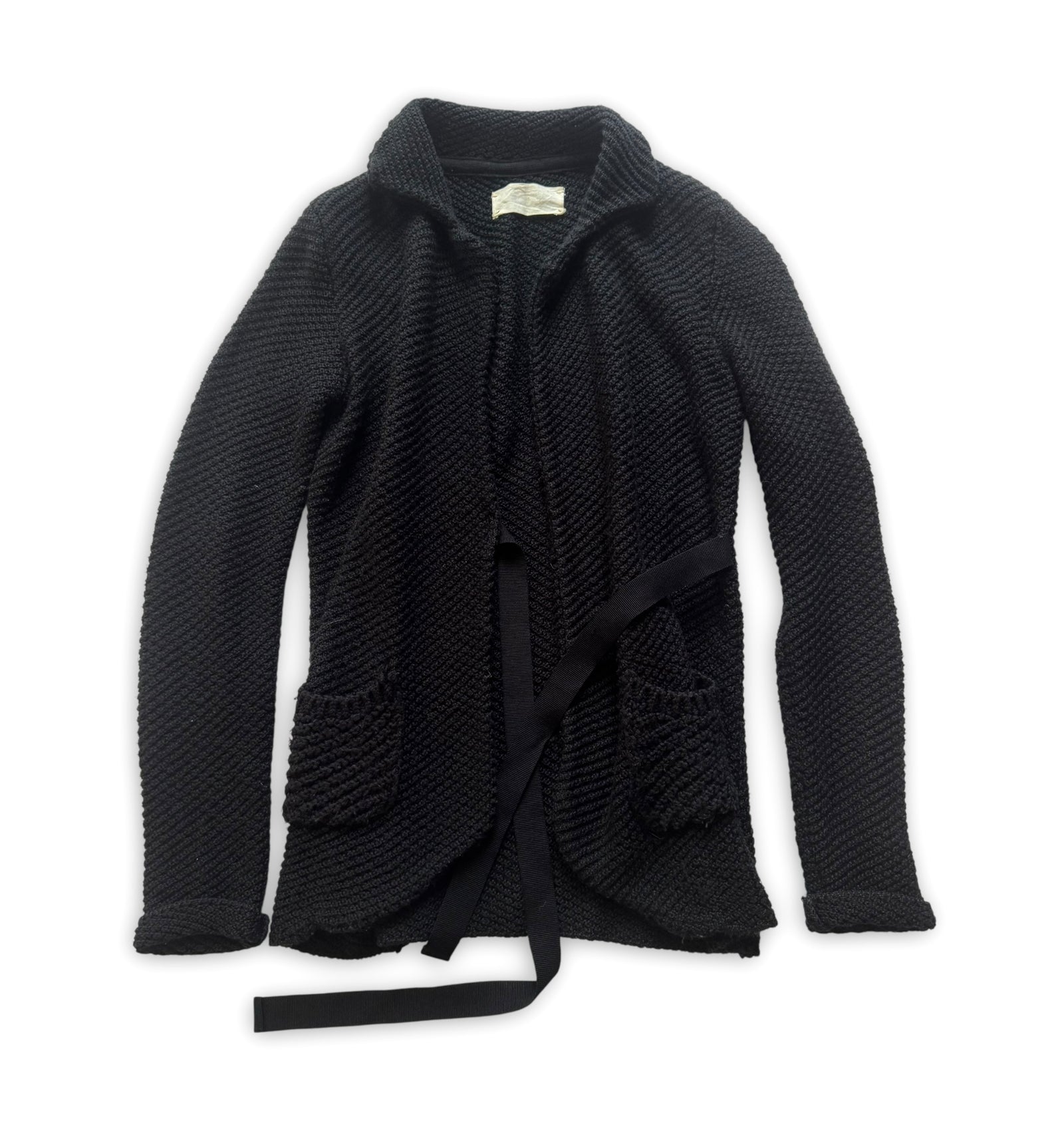 Maison Martin Margiela 90s Miss Deanna Strap Knit Cardigan