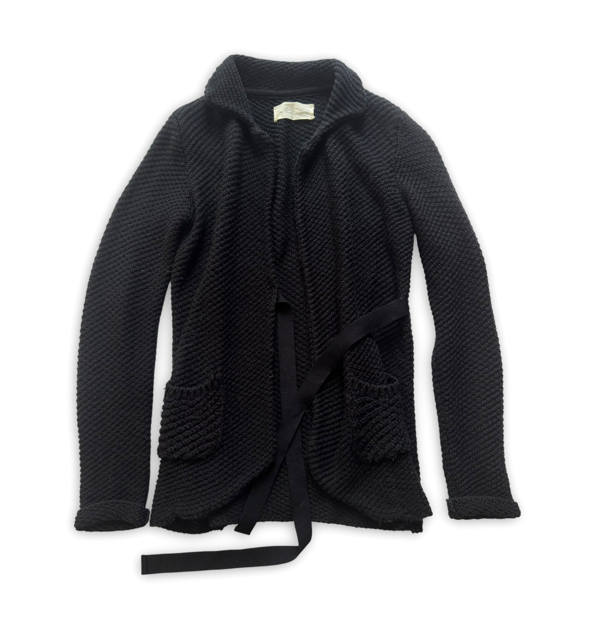 Maison Martin Margiela 90s Miss Deanna Strap Knit Cardigan