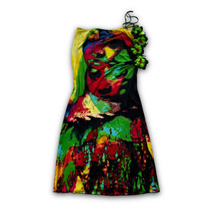 Jean Paul Gaultier SS00 Psychedelic Sequin Detailed Pareo Dress