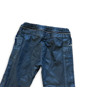 Dries Van Noten FW14 Black Waxed Moto Biker Pants
