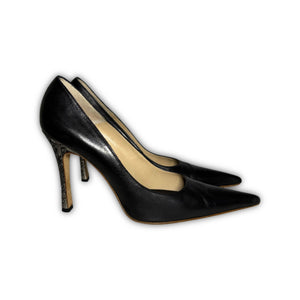 Gianni Versace 80s Metal Engraved Heels