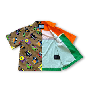 Prada SS20 Split Bowling Shirt