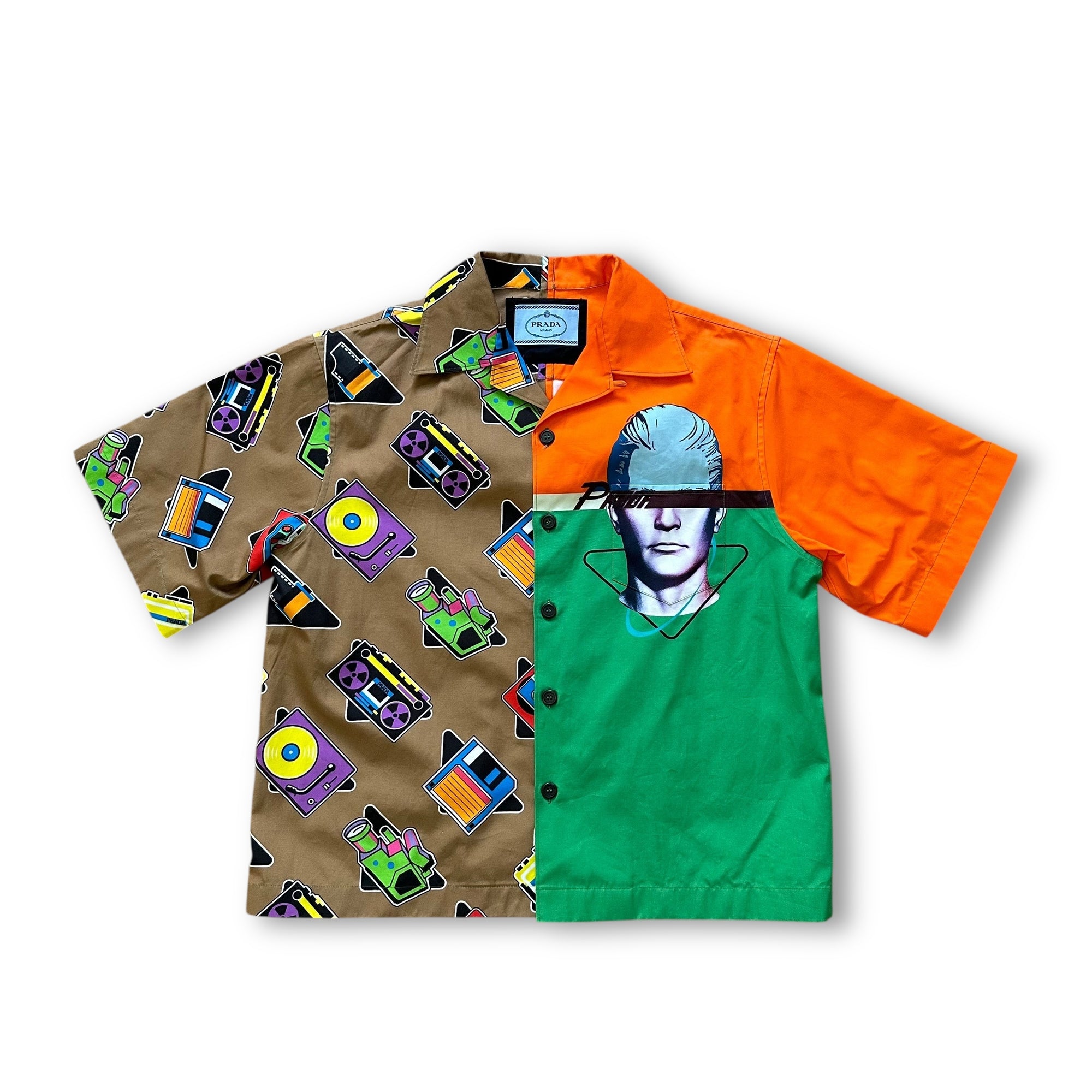 Prada SS20 Split Bowling Shirt