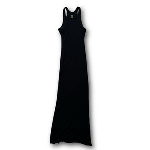 Rick Owens FW14 Black Ribbed Long Cotton Dress