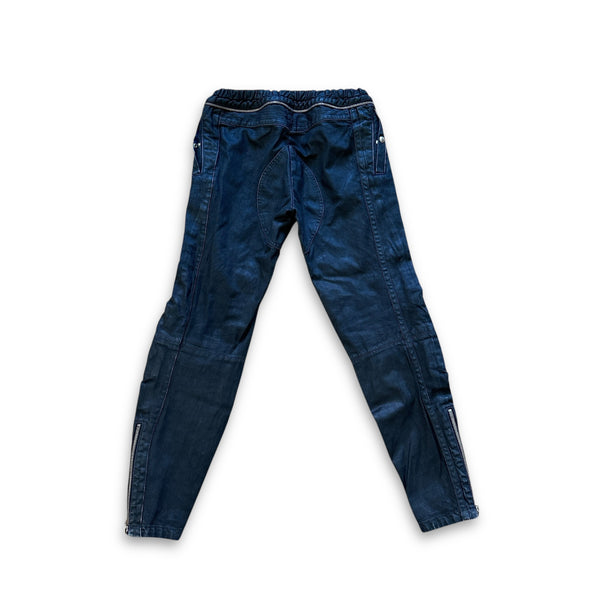 Dries Van Noten FW14 Black Waxed Moto Biker Pants - Ākaibu Store