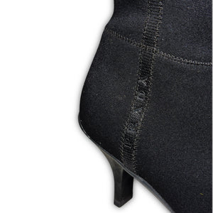 Prada FW99 Grey Wool Heeled Boots
