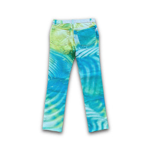 Roberto Cavalli 2000s Liquid Floral Printed Denim