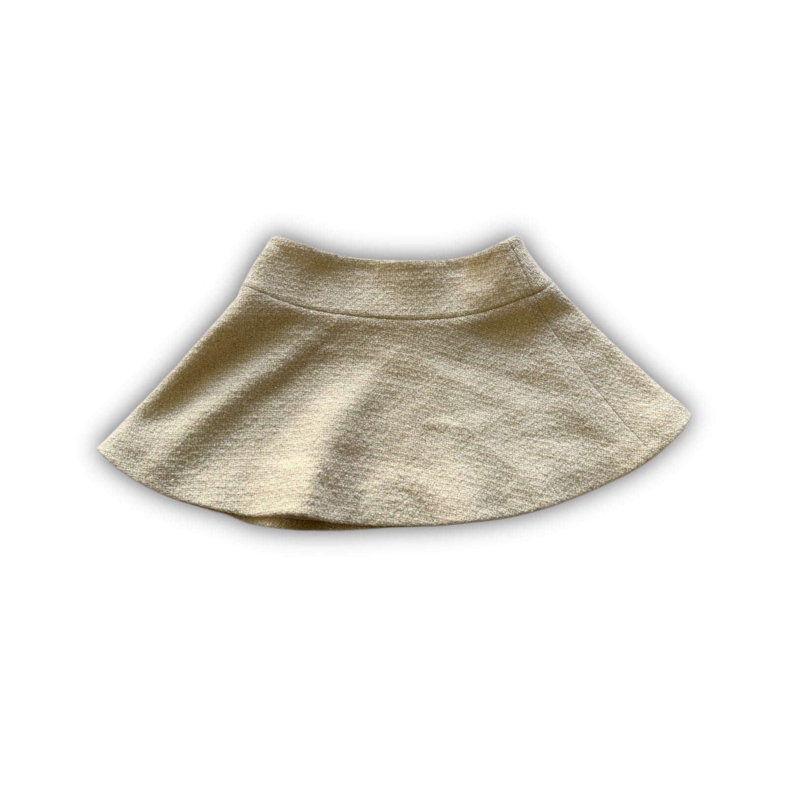 Chanel 2024 Fur Trim Sequined Boucle Mini Skirt