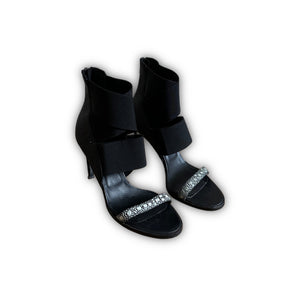 Helmut Lang FW02 Black Strapped Stingray Heels