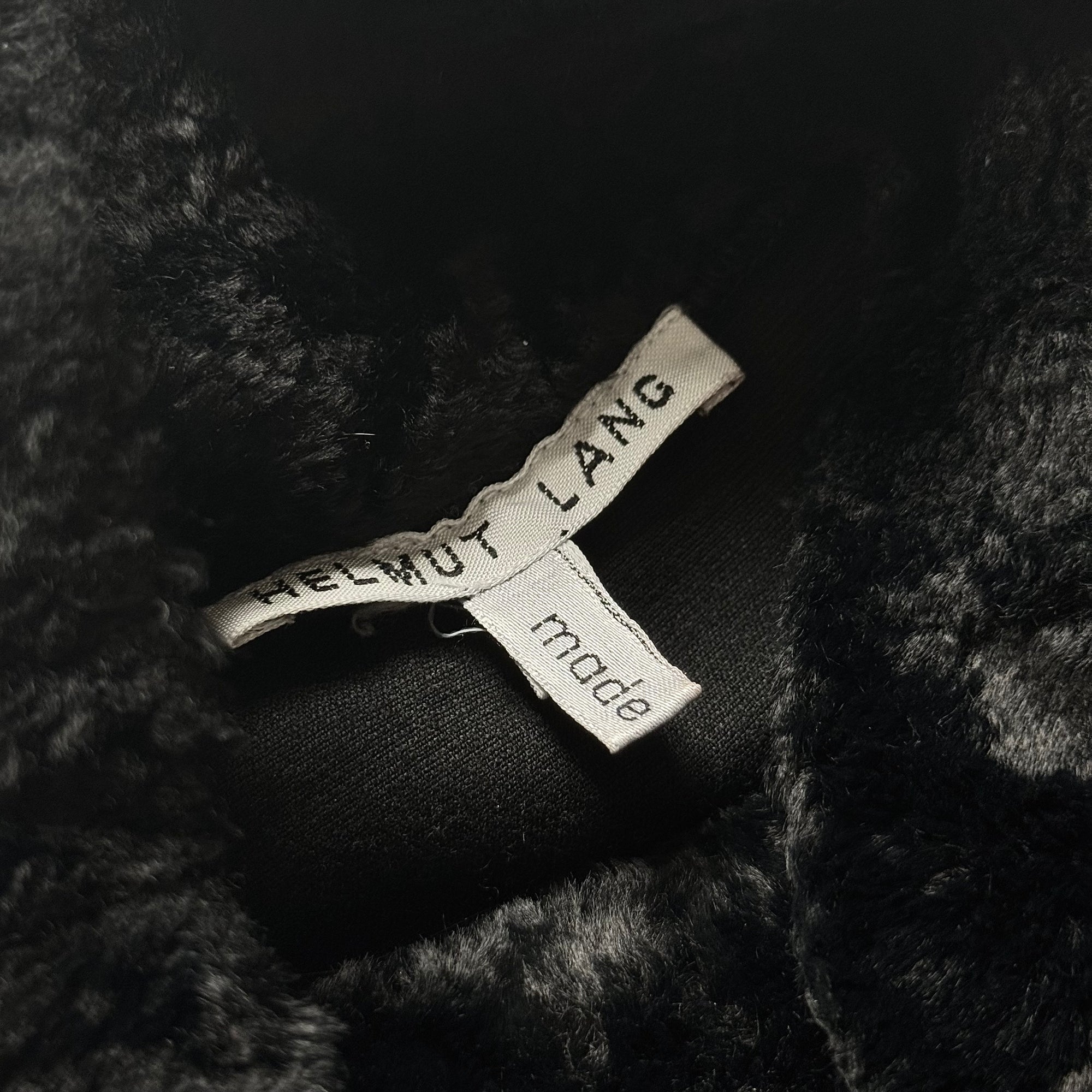 Helmut lang 90s Crystal Embellished Faux Fur Top