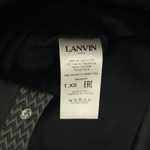 Lanvin Black Technical Knit Halfzip Sweater
