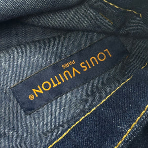Louis Vuitton SS24 Logo Embroidered Denim Shorts
