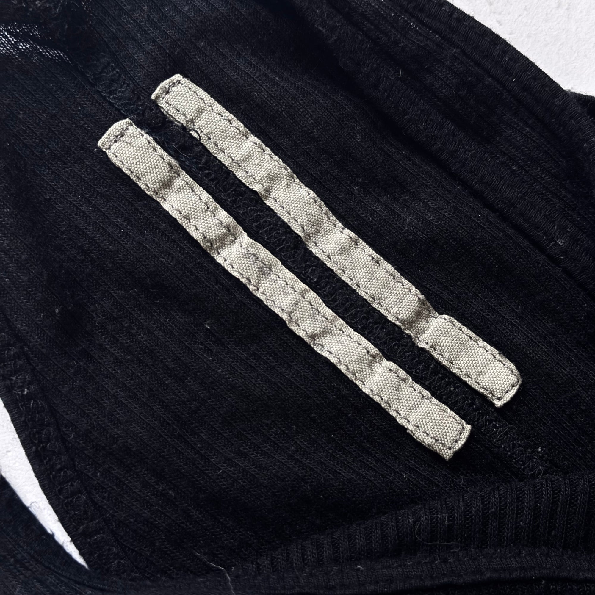 Rick Owens FW14 Black Ribbed Long Cotton Dress