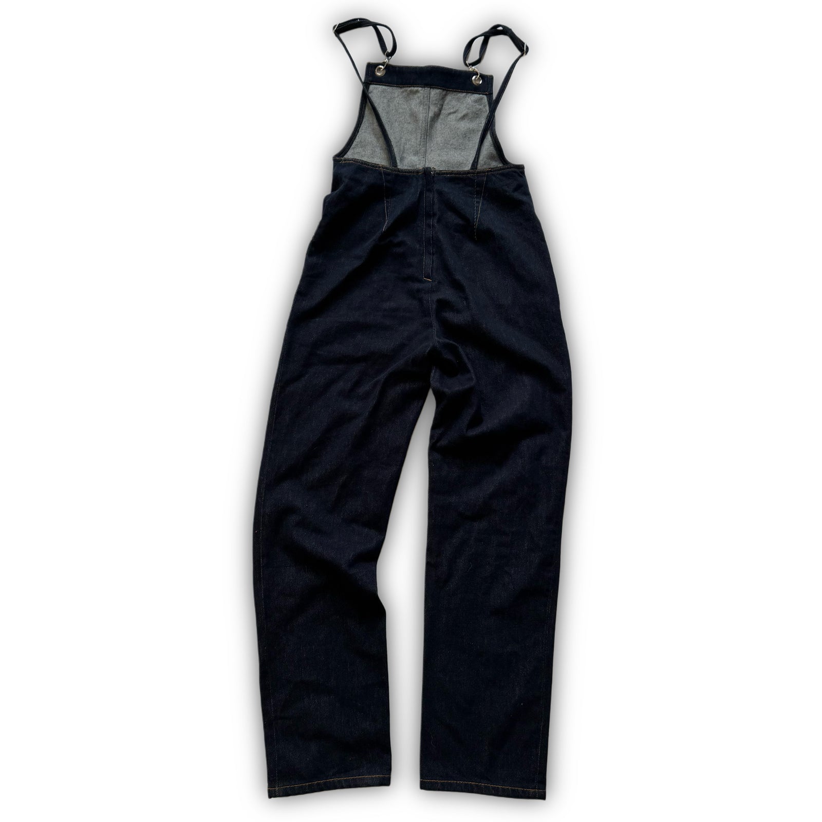 Chanel 2025 Sample CC Logo Logo Raw Denim Overall