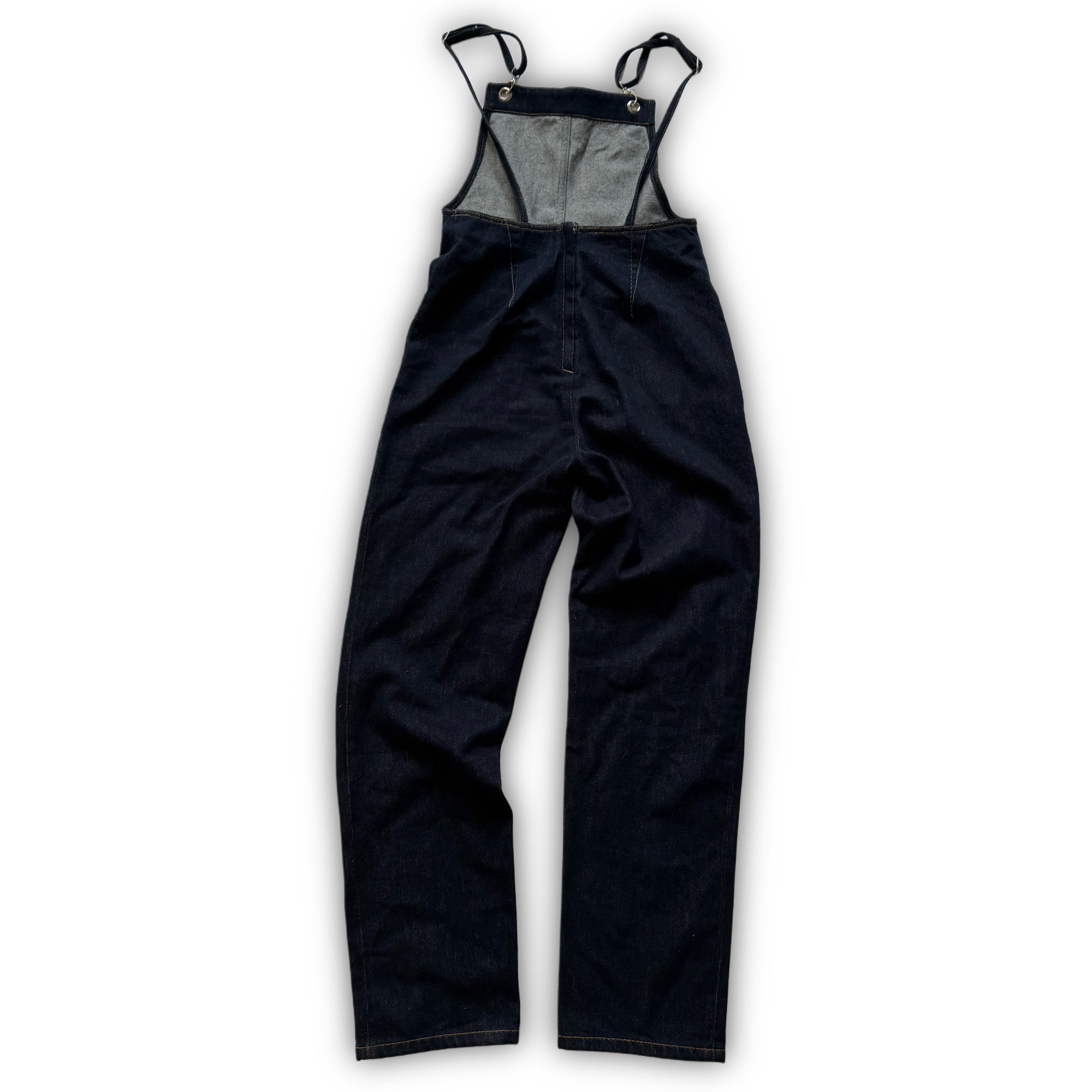 Chanel 2025 Sample CC Logo Logo Raw Denim Overall