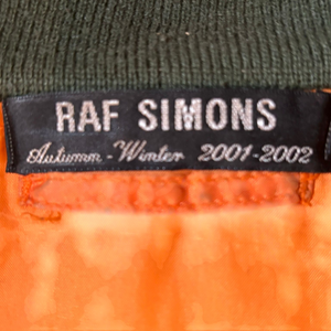 Raf Simons AW01 ‘Riot Riot Riot’ Camouflage Patch Bomber Jacket