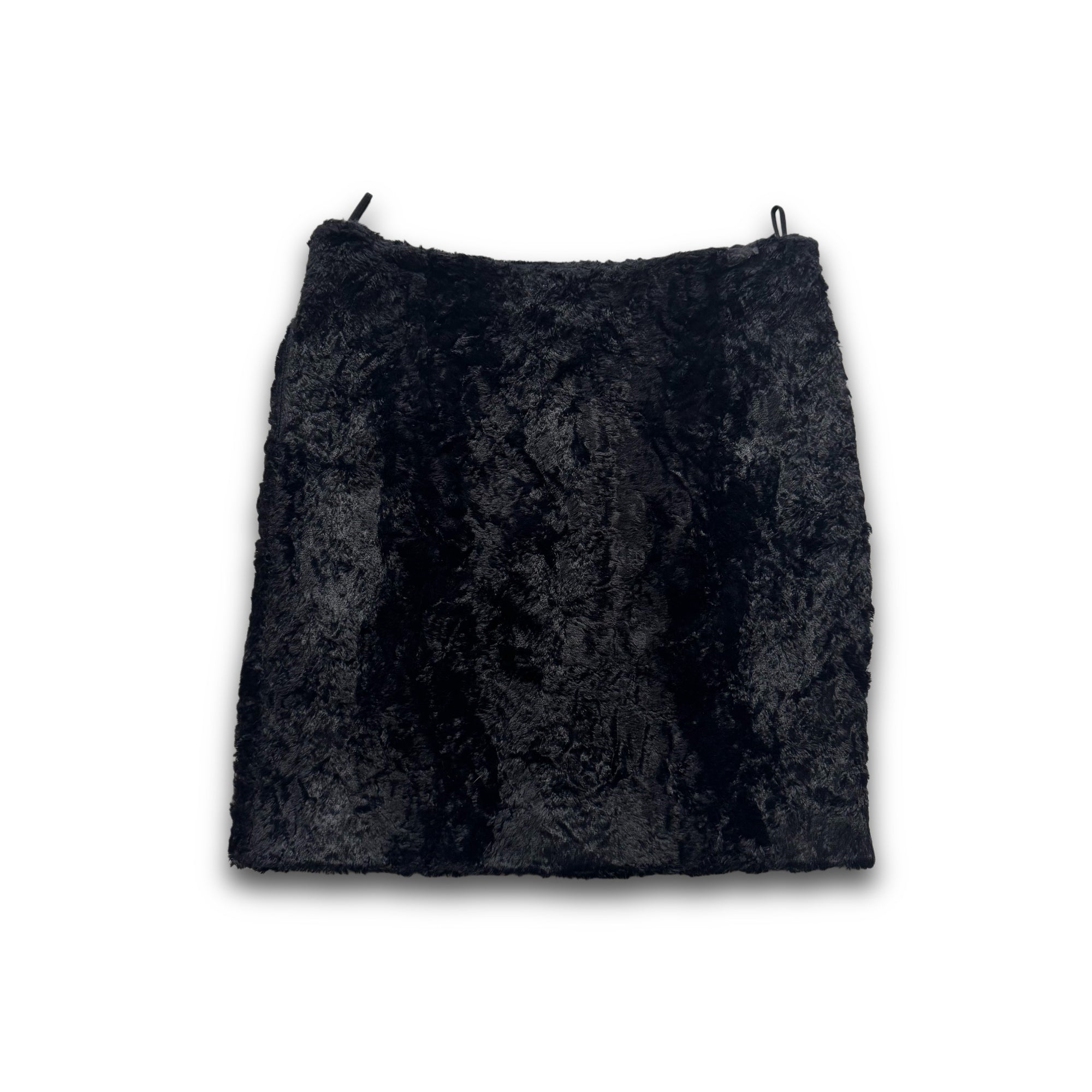 Helmut Lang 90s Faux Fur Skirt