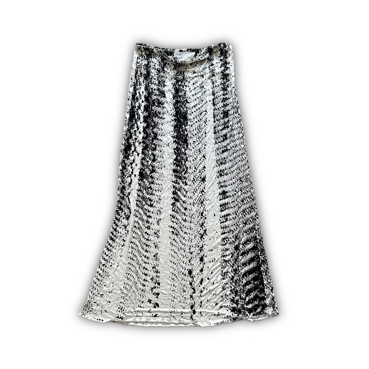 Maison Martin Margiela SS96 Tromp L'oeil Tire Digital Print Viscose Skirt