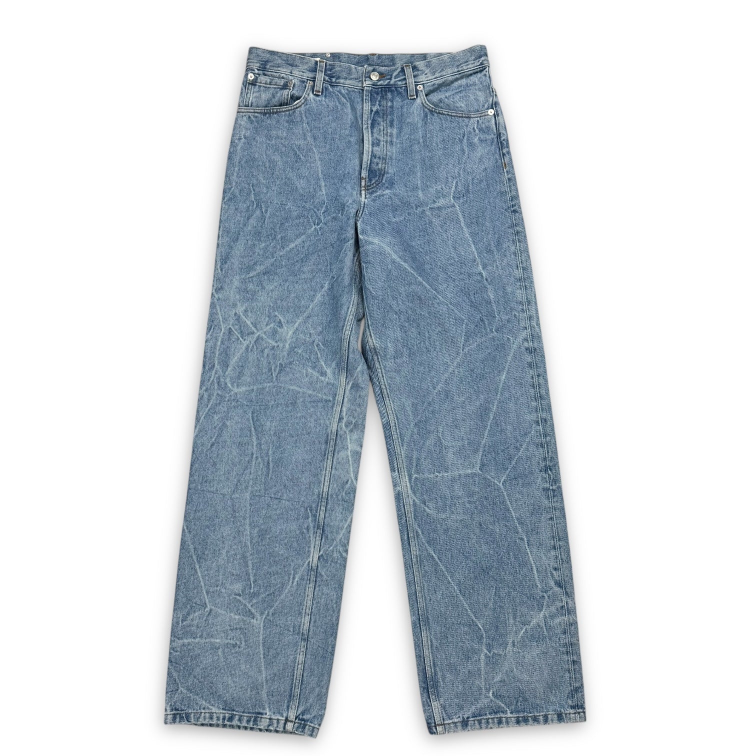 Dries Van Noten Pine Marble Washed Wide Denim