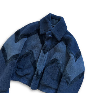 Burberry Prorsum FW13 Prototype Geometric Shearling Bomber Jacket