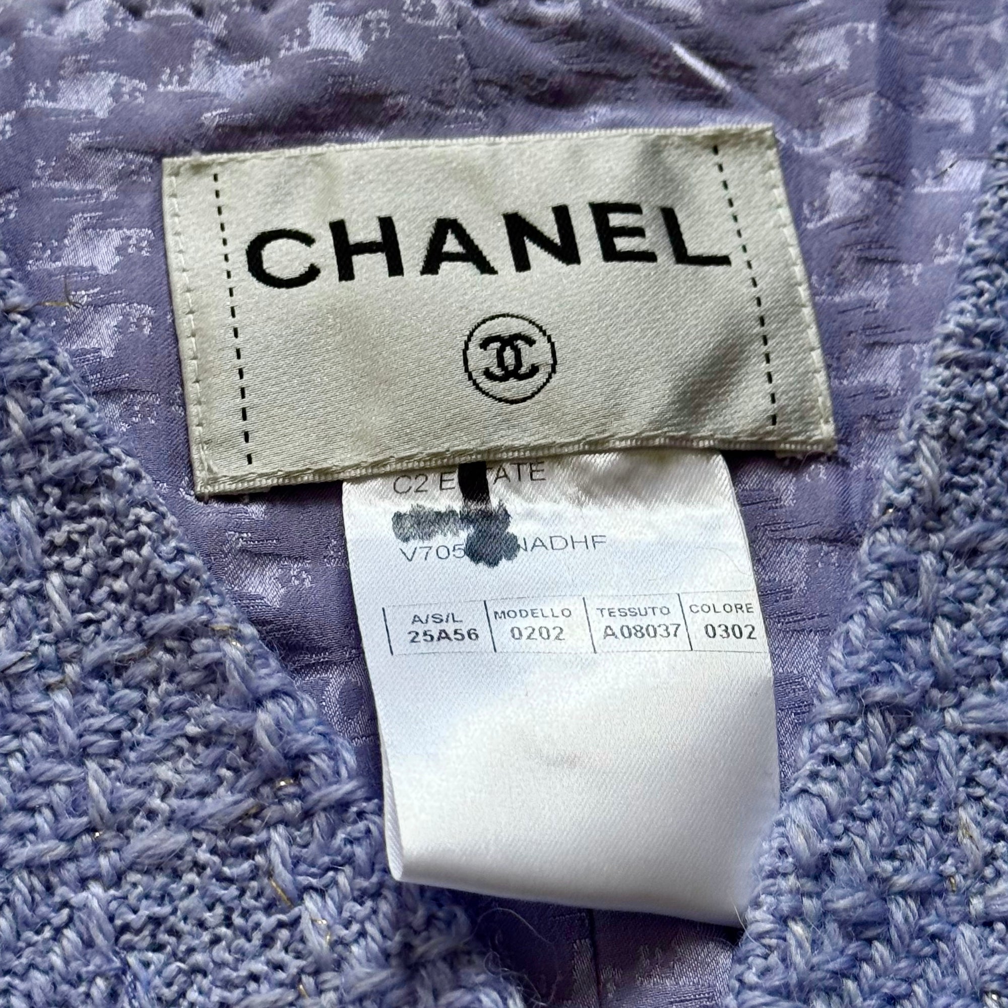 Chanel 2025 Sample Elongated Sleeve Cropped Boucle Jacket