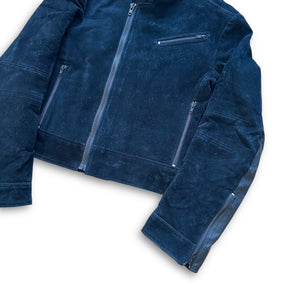 Dries van Noten 1990s Velvet Biker Jacket