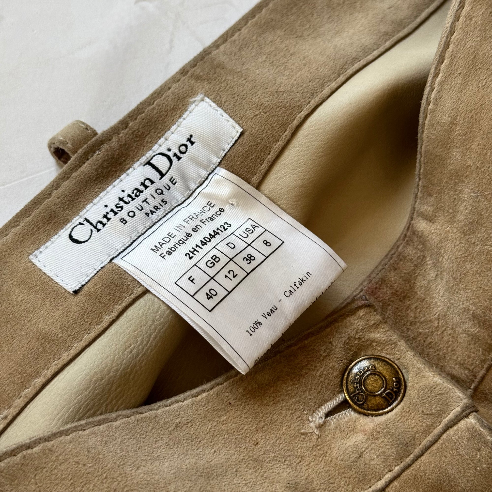 Christian Dior AW02 by John Galliano Paneled Suede Pants