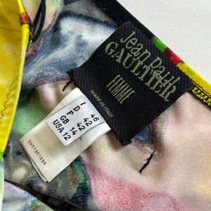 Jean Paul Gaultier SS00 Psychedelic Sequin Detailed Pareo Dress