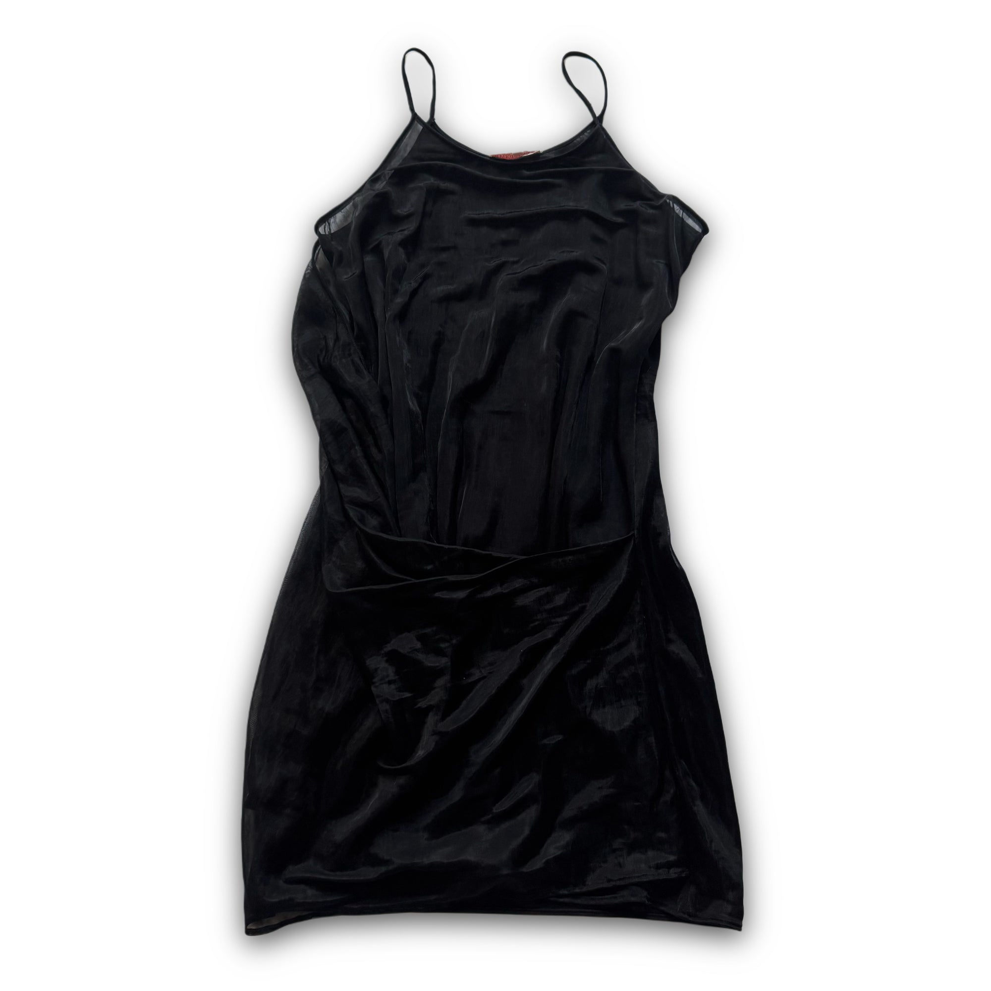 Helmut Lang SS95 Black Layered Sheer Dress