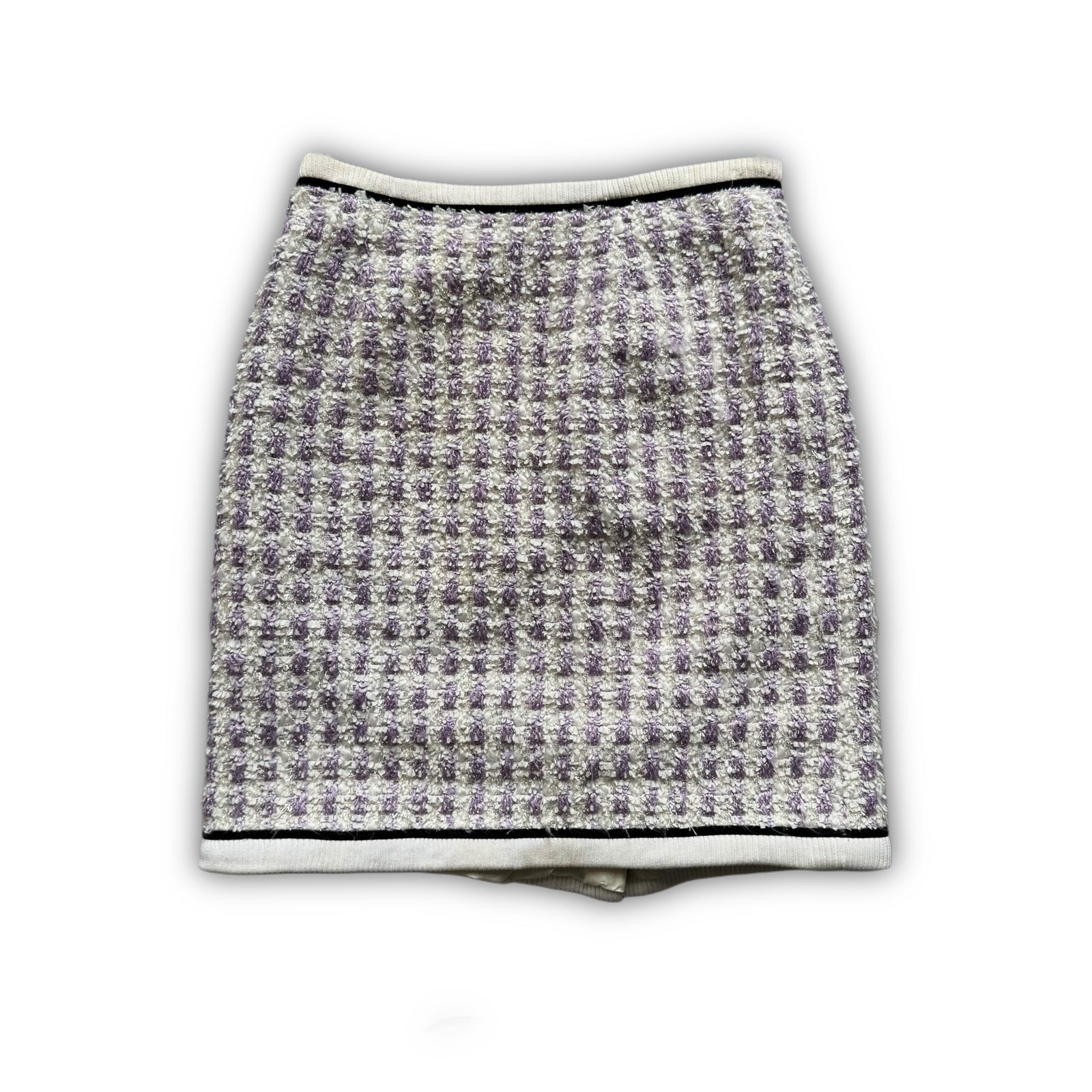 Chanel 90s Purple Tweed Skirt