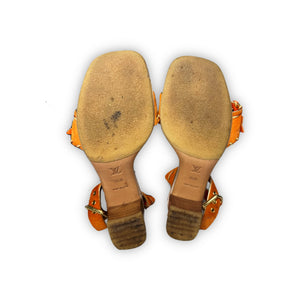 Louis Vuitton 2000s Suede Heeled Sandals