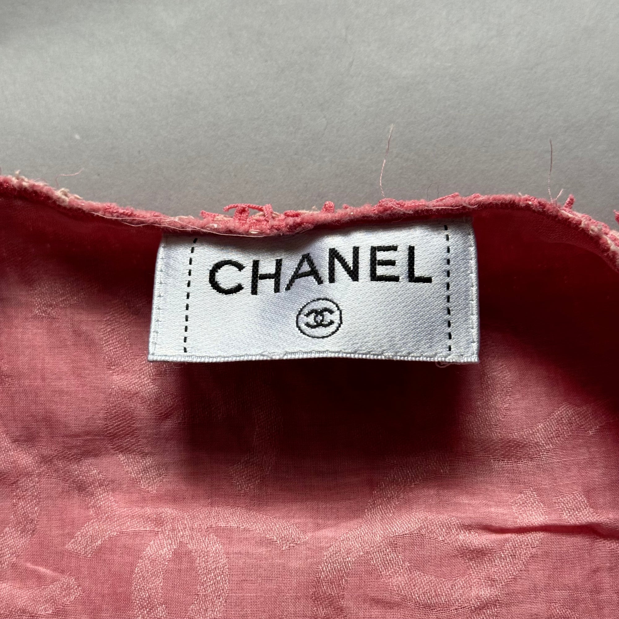 Chanel 2025 Sample Pink Mini Fringed Boucle Skirt