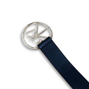 Christian Dior by John Galliano SS05 Peace Logo Buckle Leather Belt