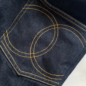 Chanel 2025 Sample CC Logo Logo Raw Denim Overall