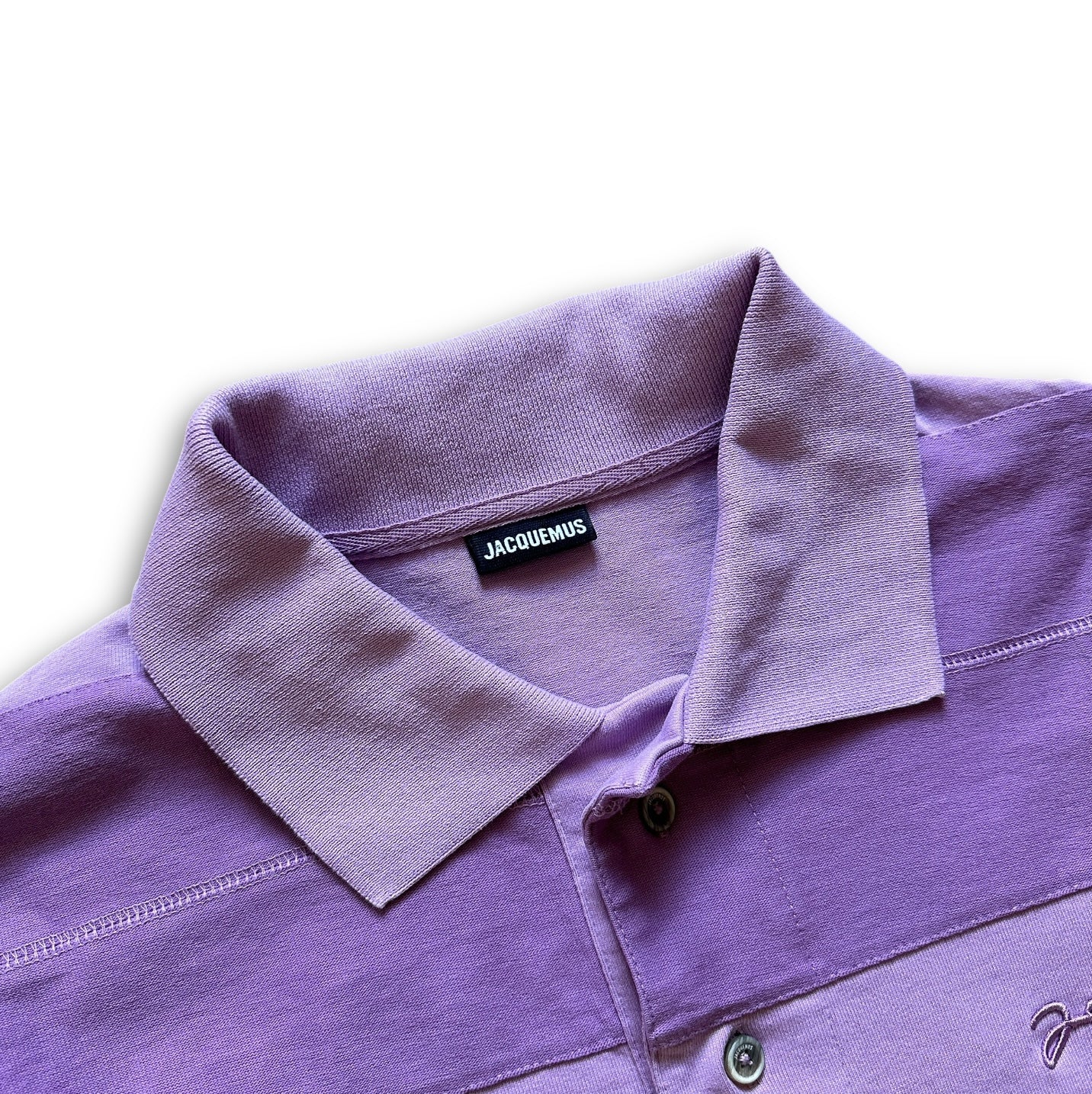 Jacquemus Purple Striped Polo Longsleeve