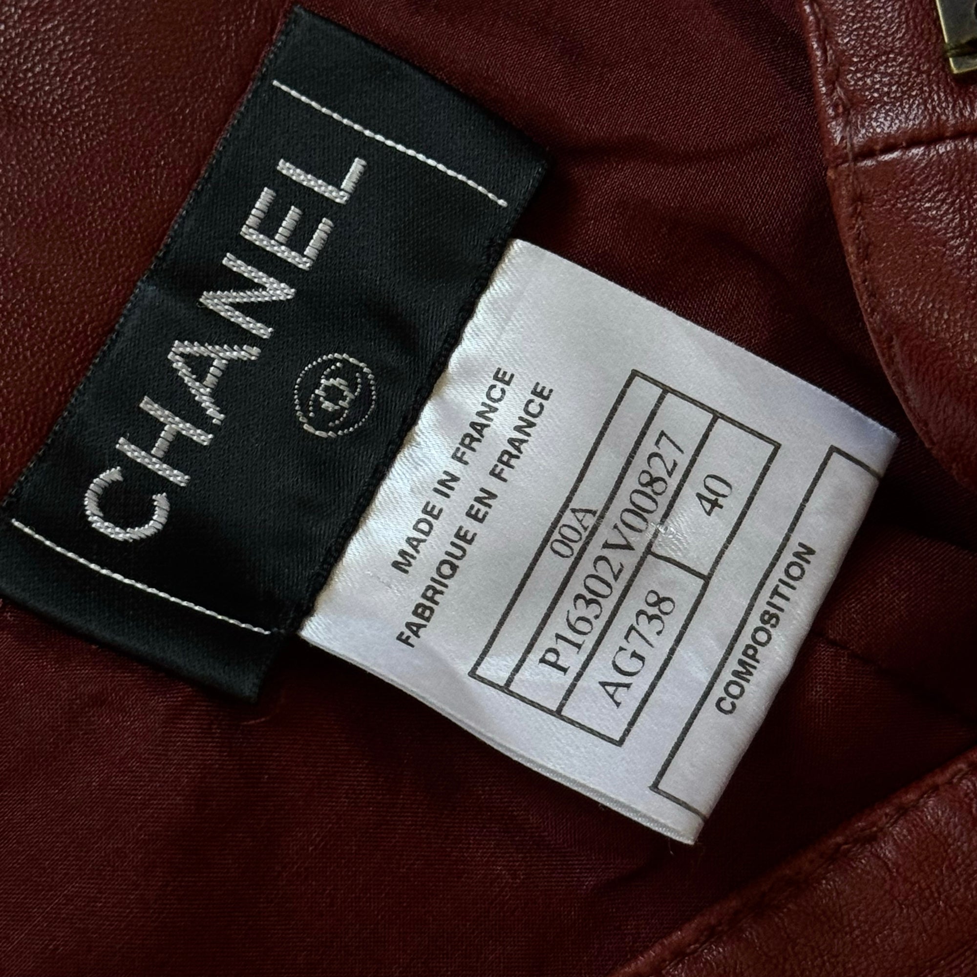 Chanel AW00 by Karl Lagerfeld Red Flared Leather Pants