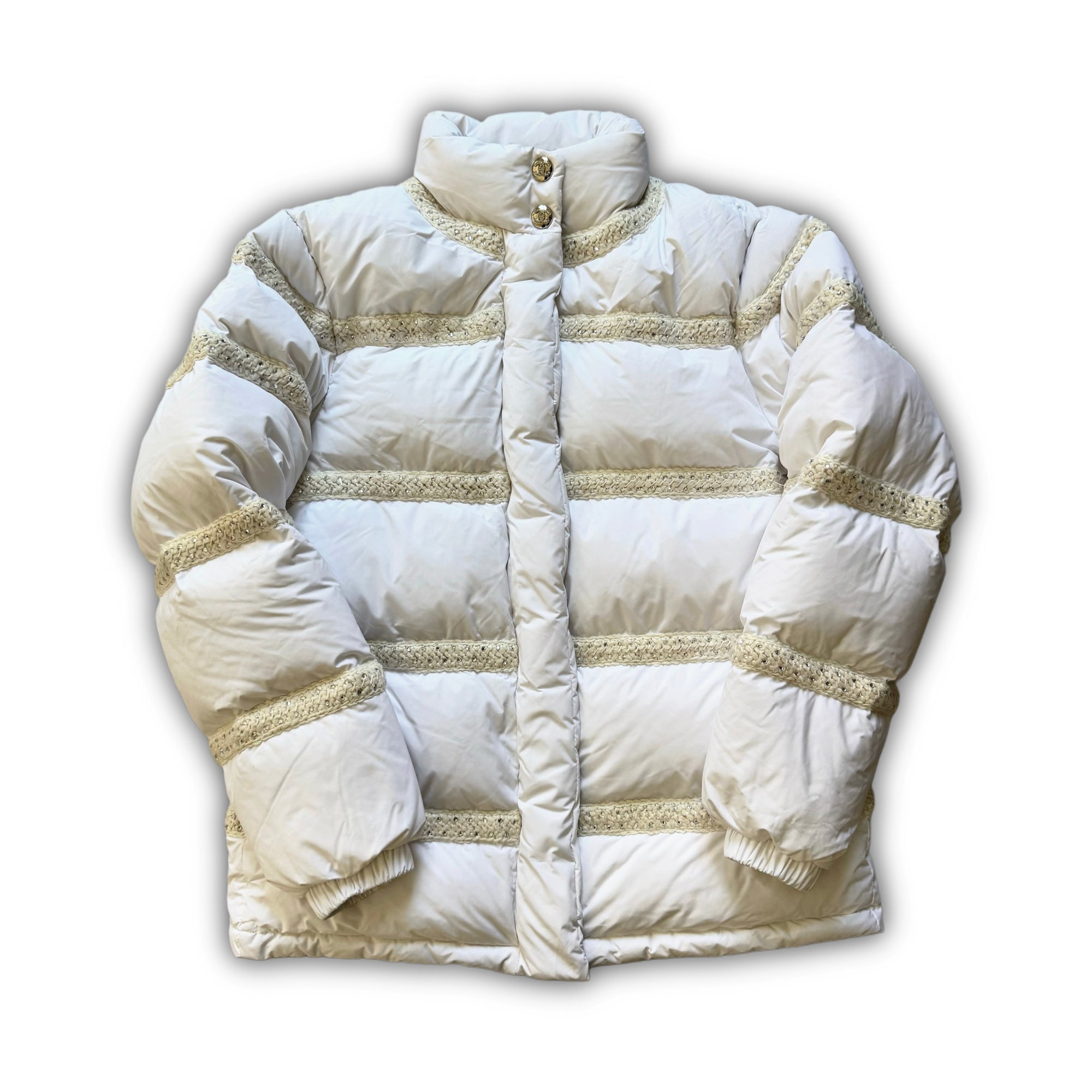 Chanel 2025 Boucle Trimmed Puffer Jacket Sample