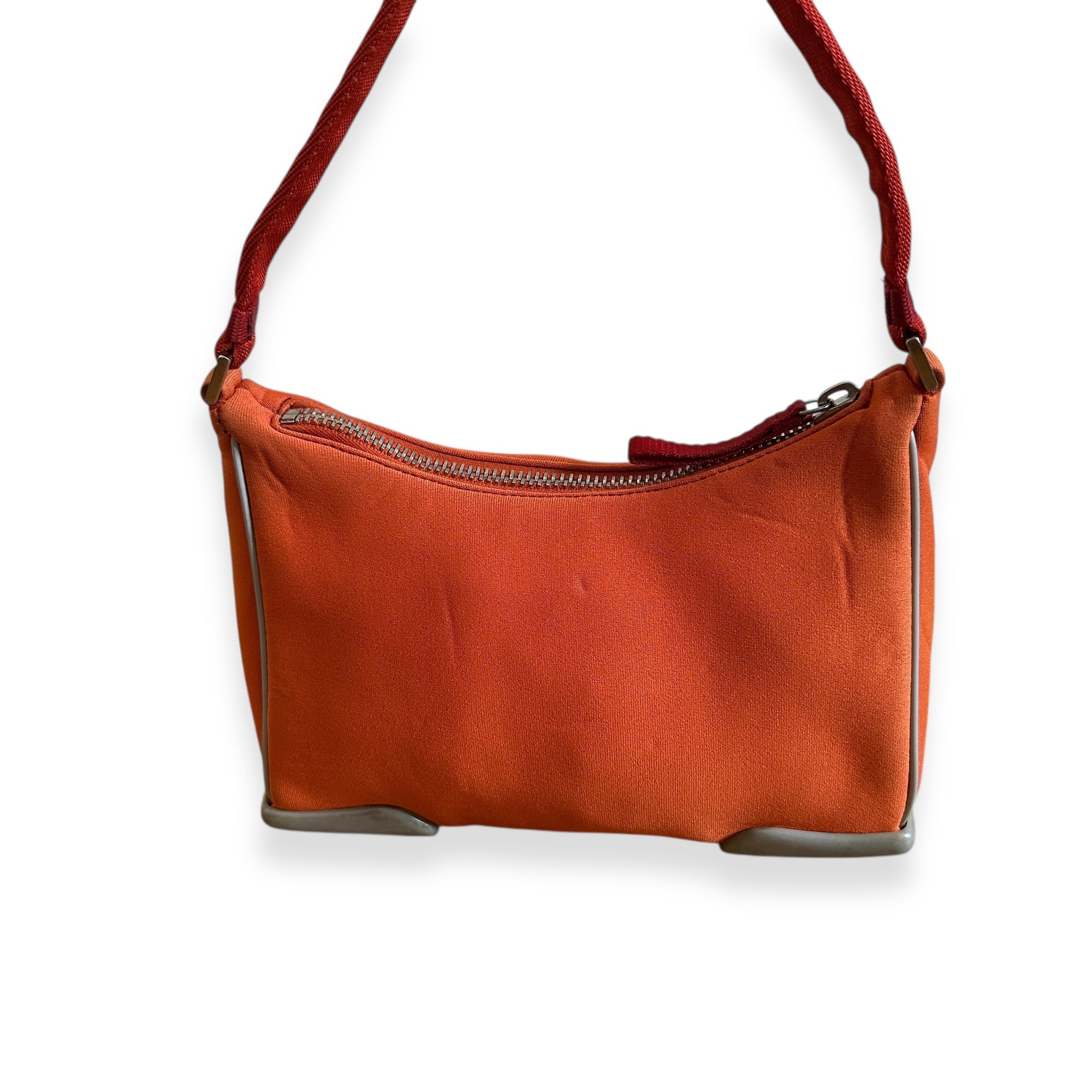 Prada Sport 90s Orange Neoprene Hand Bag