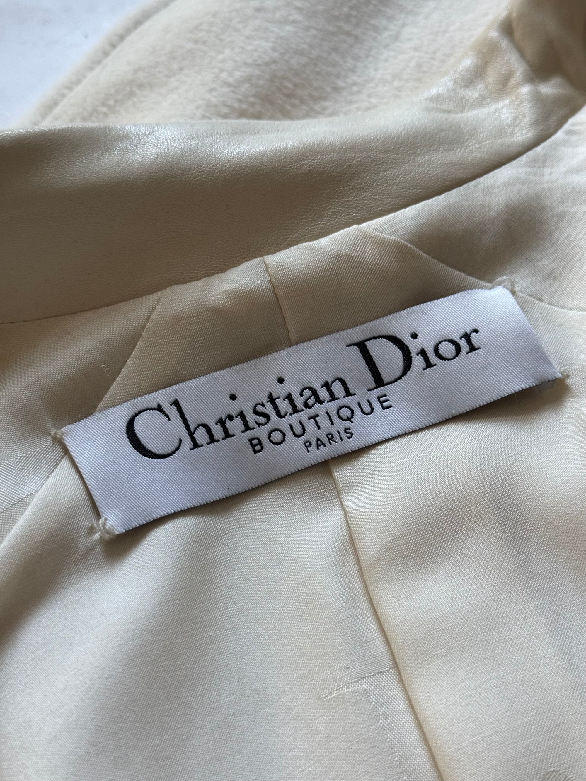 Christian Dior by John Galliano AW04 Leather Paneled Studded Coat