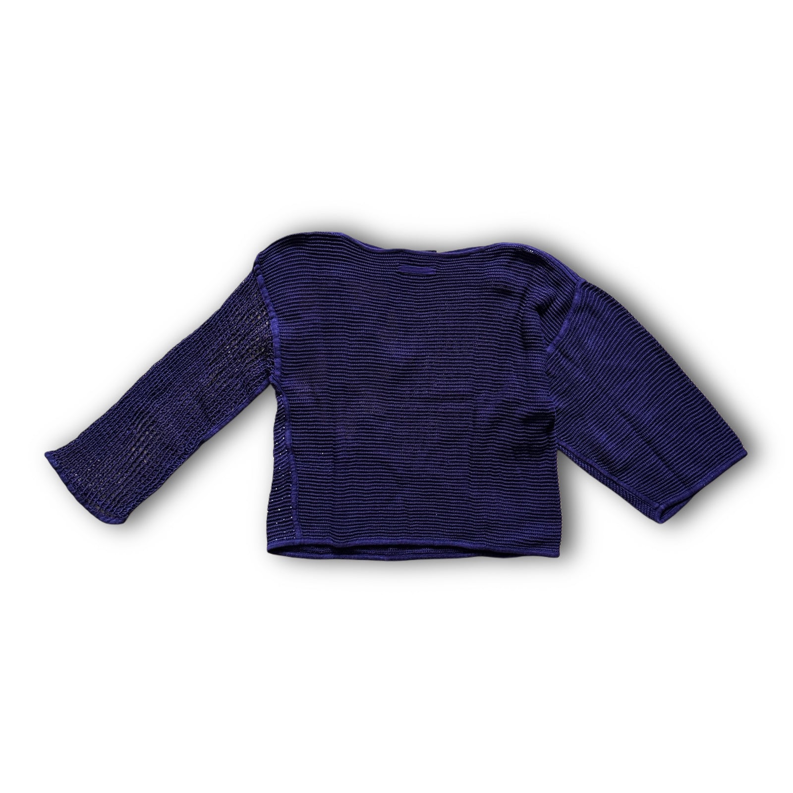 Jean Paul Gaultier 80s Equator Asymetrical Patchwork Floral Knit