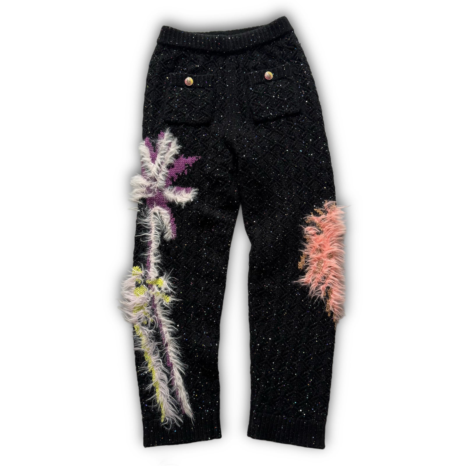 Chanel SS24 Sample Palm Knit Sequined Pants