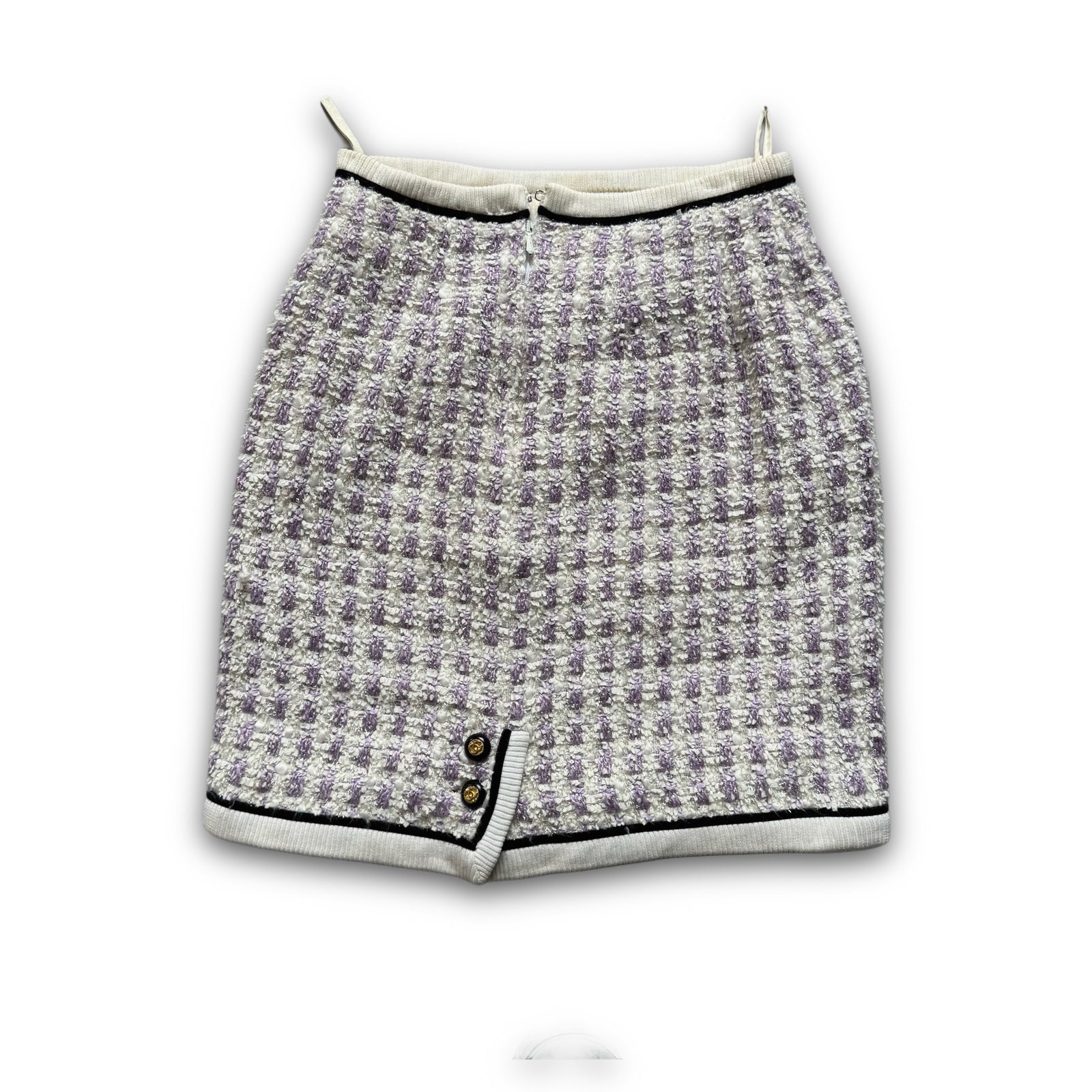 Chanel 90s Purple Tweed Skirt