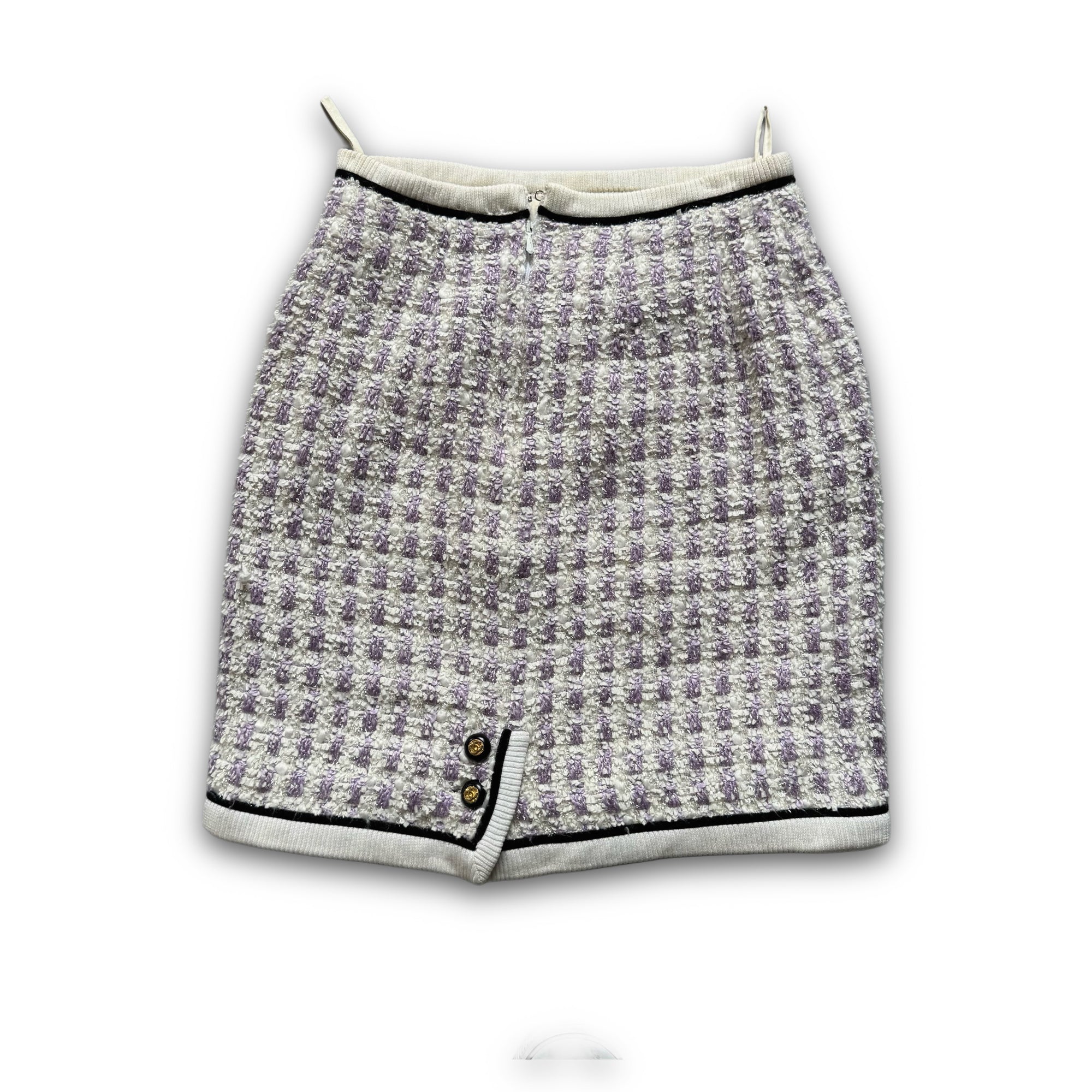 Chanel 90s Purple Tweed Skirt