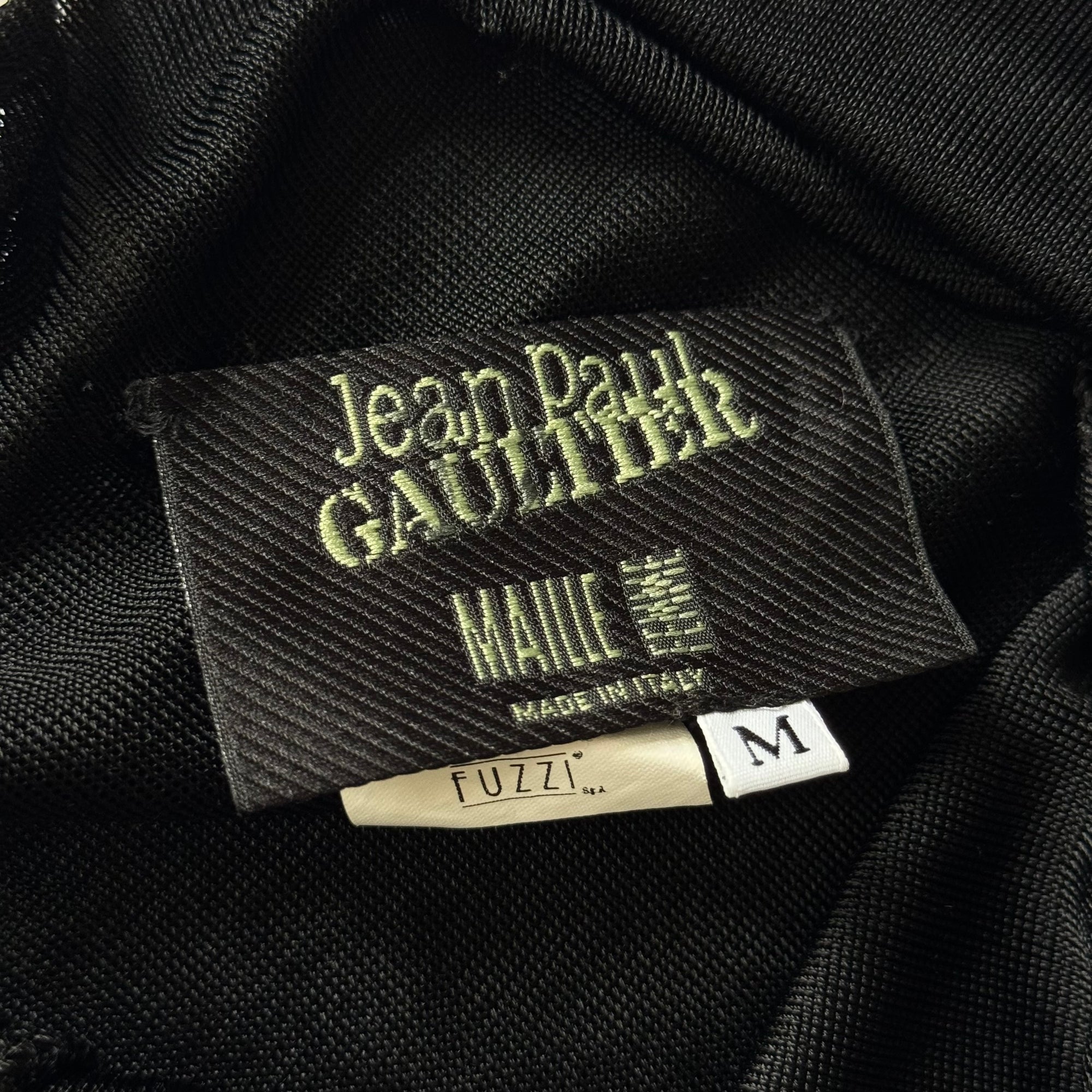 Jean Paul Gaultier 90s Mother of Pearl Embellished Black Dress