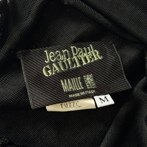Jean Paul Gaultier 90s Mother of Pearl Embellished Black Dress
