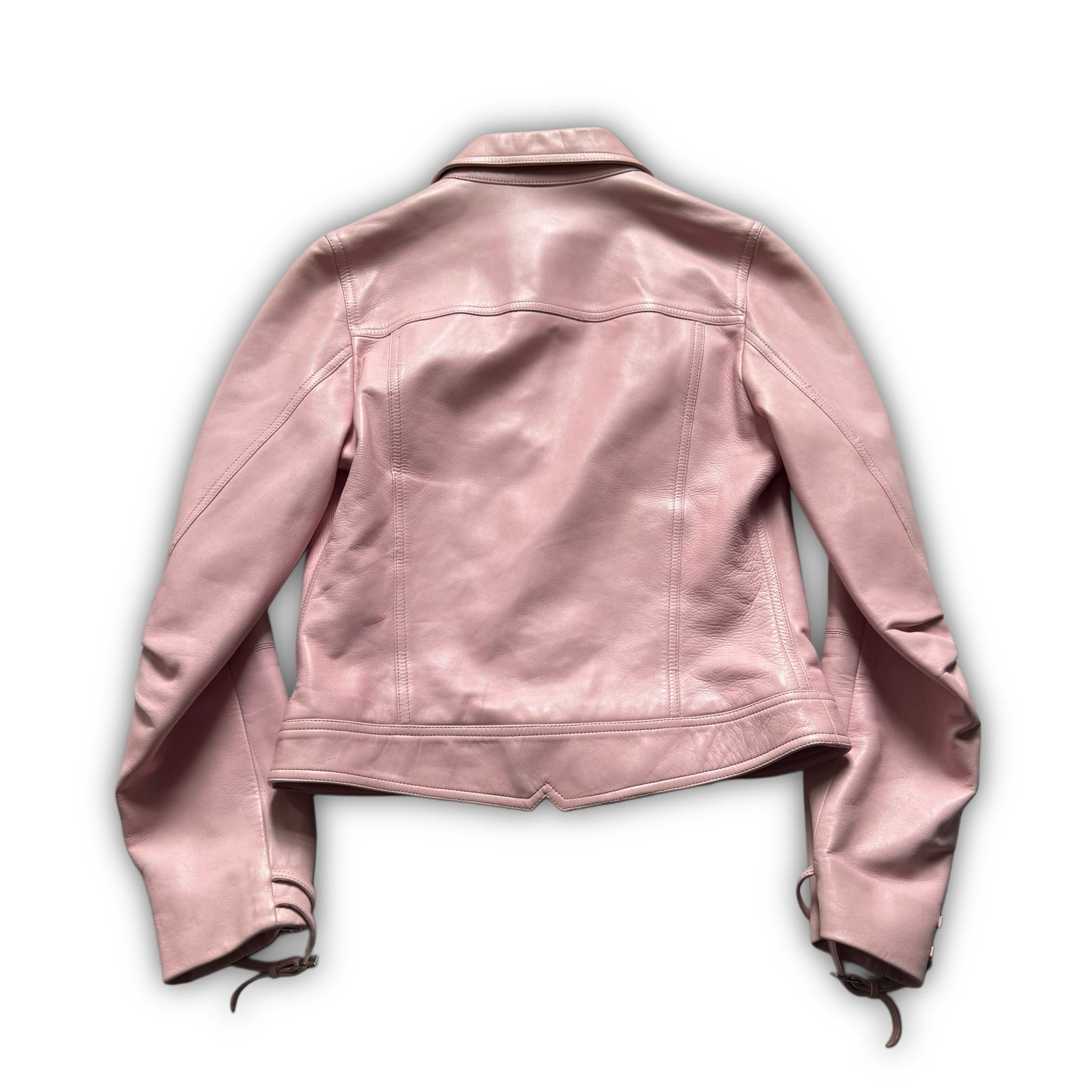 Christian Dior SS04 by John Galliano Bondage Pink Leather Jacket