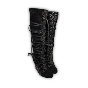 Jean Paul Gaultier 2000s Multi Lace Boots