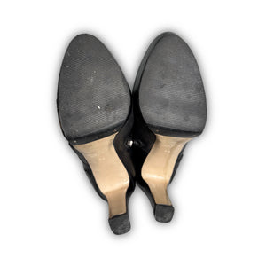 Miu Miu 2000s Black Leather Heeled Boots