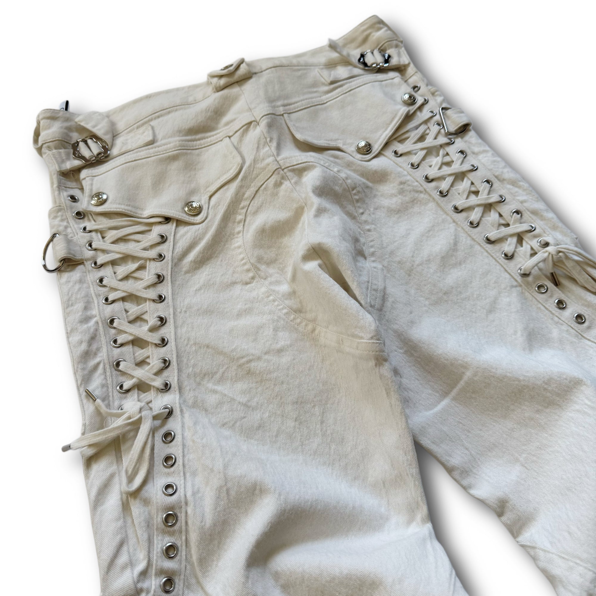 Christan Dior SS03 by John Galliano Laced Flight Pants